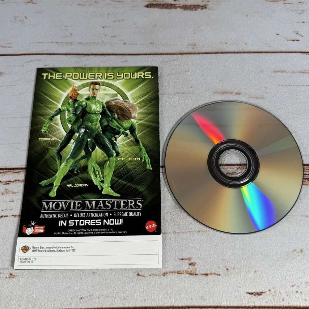 Green Lantern Rise of the Manhunters Wii Disc & Manual Only Resurfaced